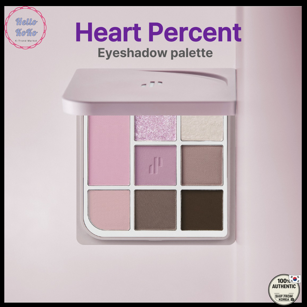 Heart Percent Dote On Mood Eye Palette 1ea (3 ตัวเลือก) | พาเลทอายแชโดว์เม็ดสีสูง รายวัน พาเลทแต่งหน