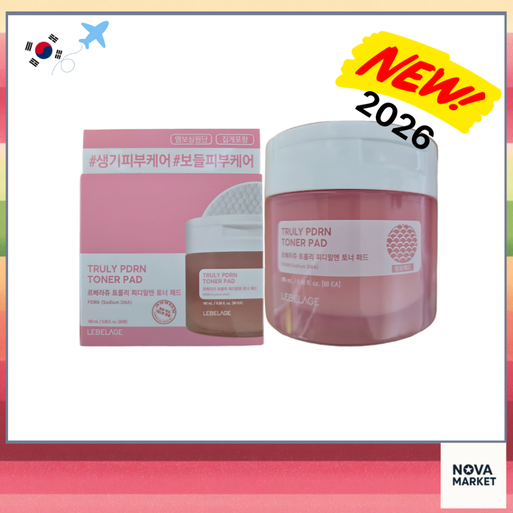 [LEBELAGE] PDRN Toner Pad 60 แผ่น Exfoliating Care Moisturizing Toner Pad เกาหลี Skincare Hydration 