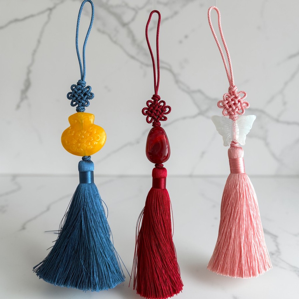 [ทํามือในเกาหลี] เลือกสไตล์และสีของคุณ! เสน่ห์พู่โนริเกเกาหลี  หิน / กระเป๋านําโชค / ผีเสื้อ