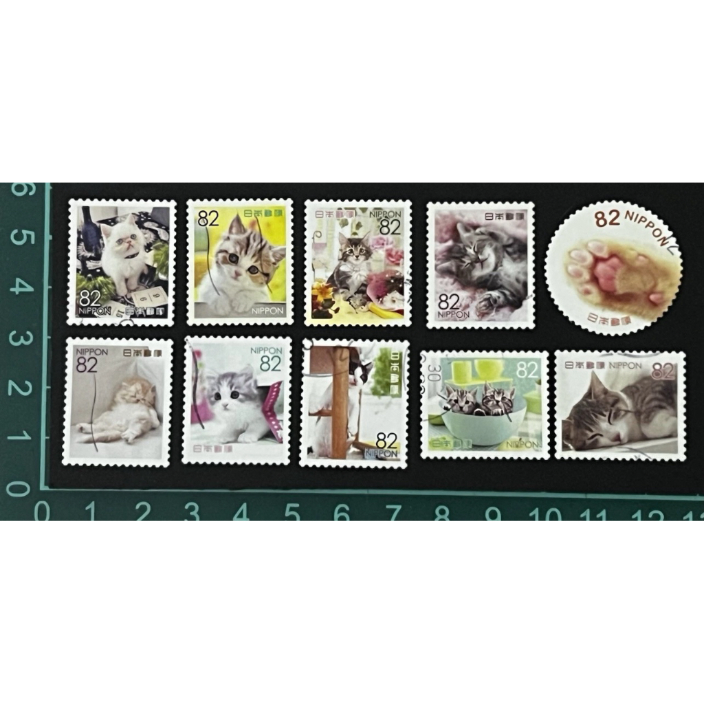 JPN 74 JAPAN 2018 Familiar Animals (แมวในประเทศ) 10 ใช้ชุดแสตมป์