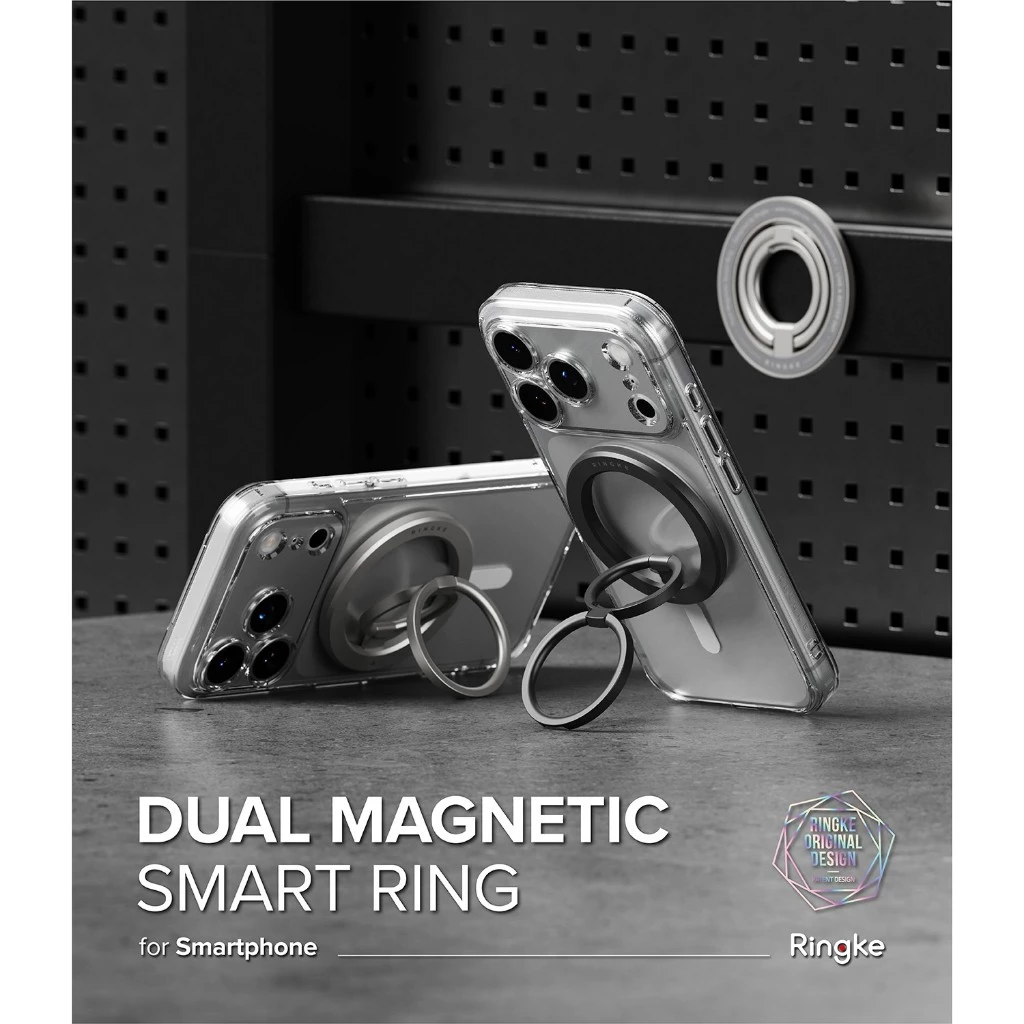 Ringke Dual Magnetic Smart Ring สำหรับสมาร์ทโฟนและอุปกรณ์เสริมต่างๆ ที่จับโทรศัพท์แบบแม่เหล็กสองด้าน อุปกรณ์เสริม thumbnail 3