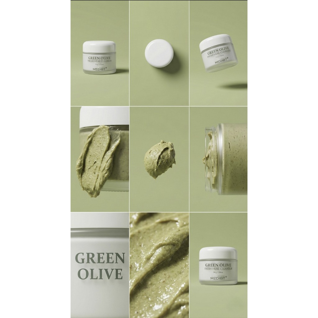 [Medicbt] Green Olive Fresh Heal Cleanser (50g) - 60sec Pore Care & Soothing สําหรับผิวแพ้ง่าย