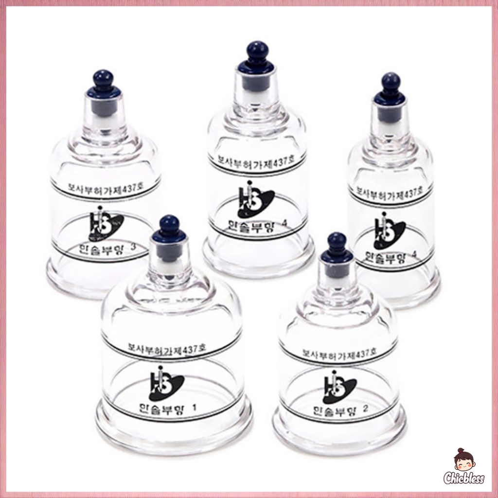 Hansol Buhang Cupping Cupping Cups Set 10 ชิ้นพลาสติกทนทานสูญญากาศ Body Massage