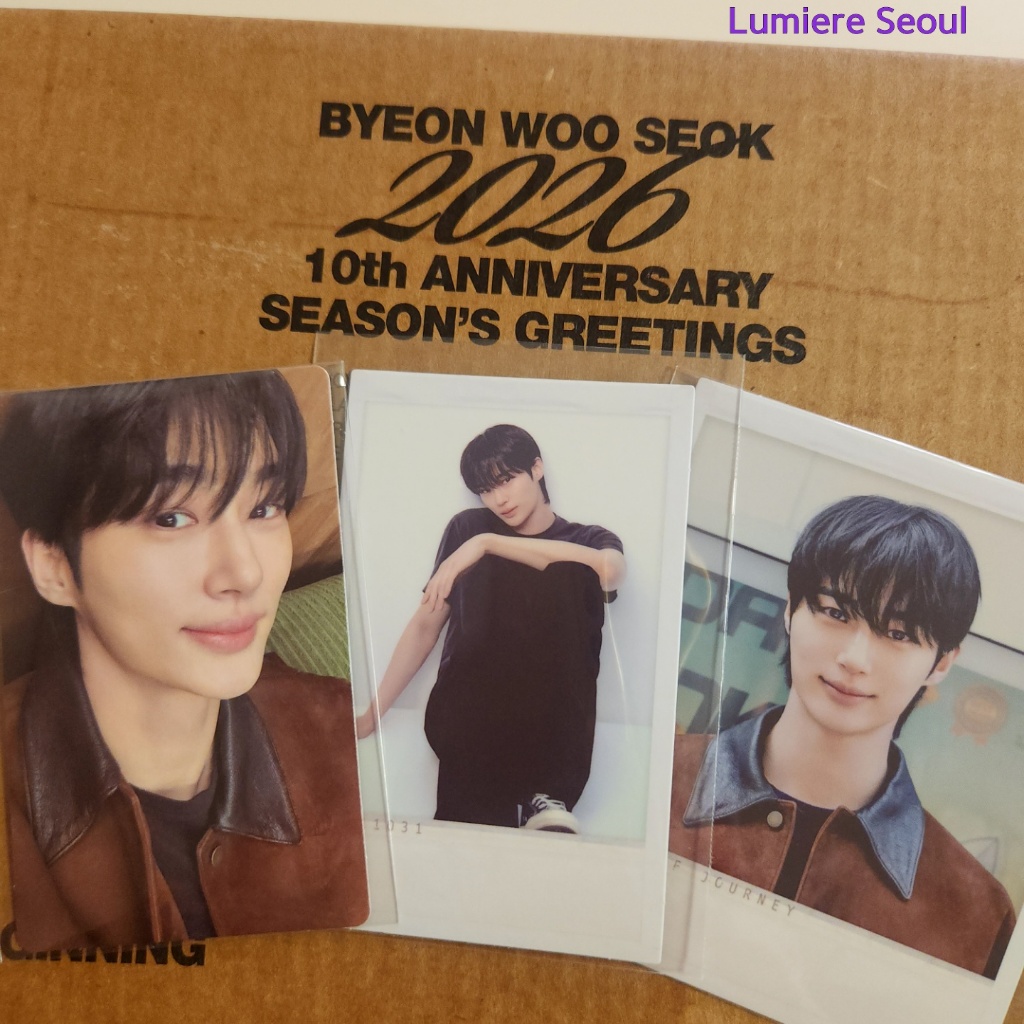 Byeon Woo Seok 2026 Seasons Greetings POB Photocard / โพลารอยด์ / ปฏิทินตั้งโต๊ะ