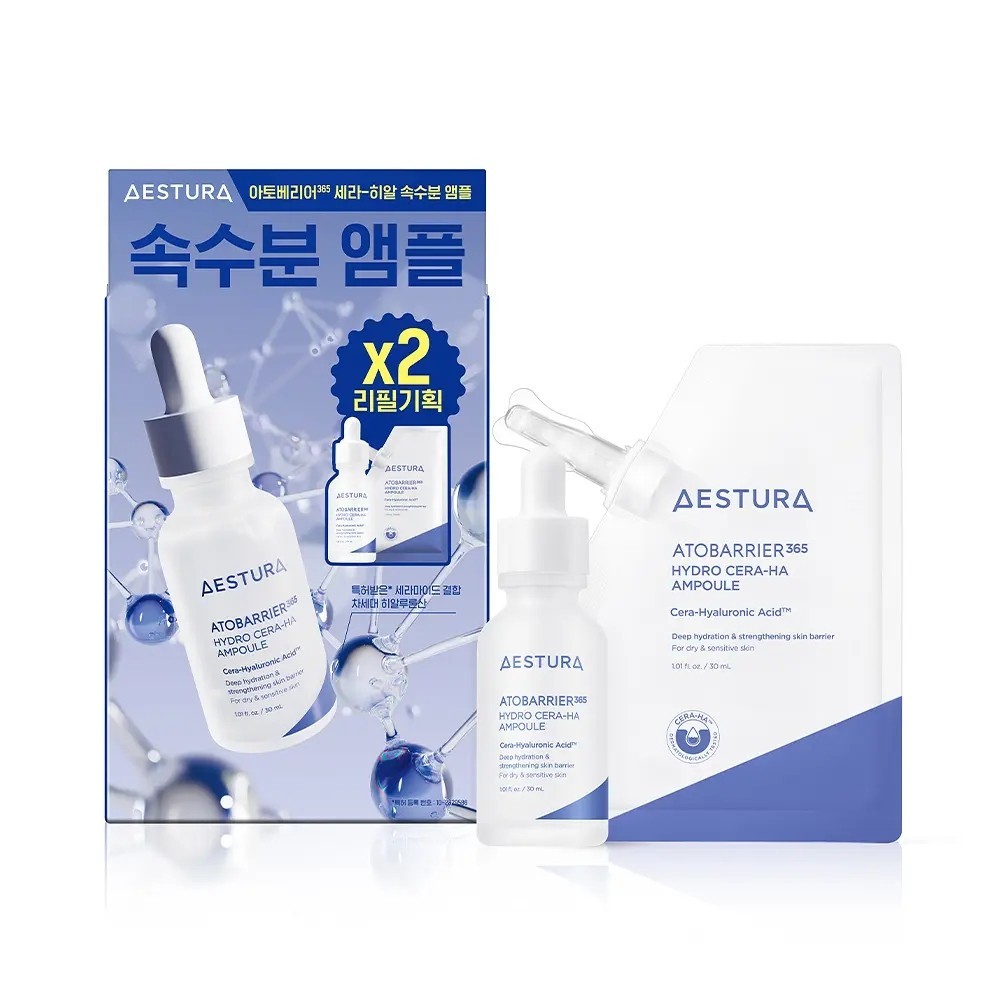Aestura Atobrier 365 Hydro Cera-ha ampoule 30ml(+รีฟิล 30ml)