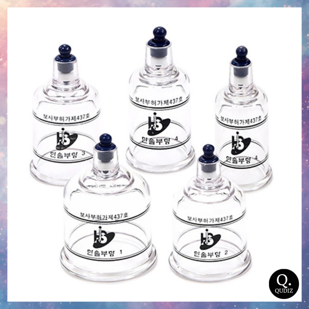 Hansol Buhang Cupping Set 10 ถ้วย Made in Korea Medical Grade Vacuum Sucking Therapy กล้ามเนื้อบรรเท