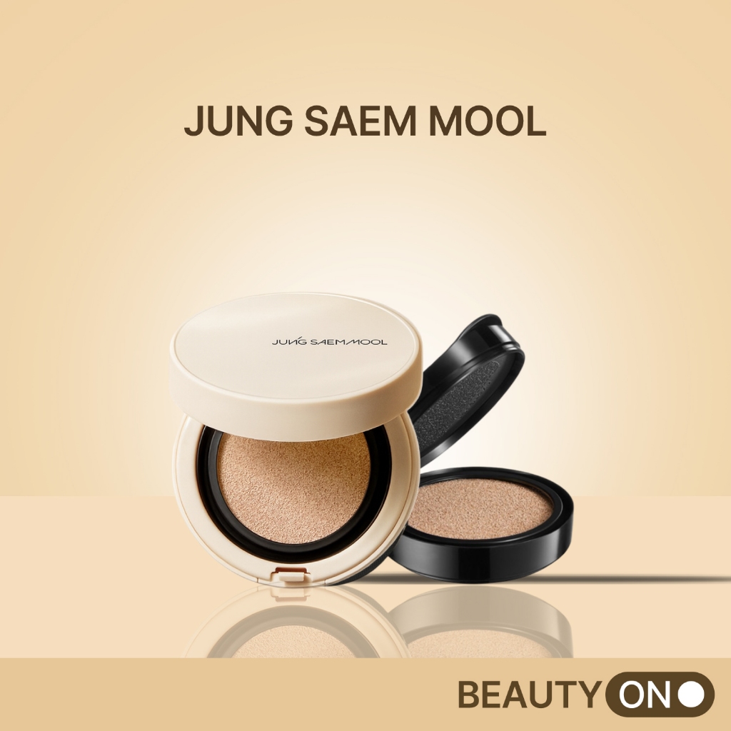 [JUNG SAEM MOOL] Skin Nuder Cover Layer Cushion (refill included for SET) (SPF50+ / PA+++) | Includes Refill, K-Drama Glass Skin, Long-lasting Hydration, Artist Glow