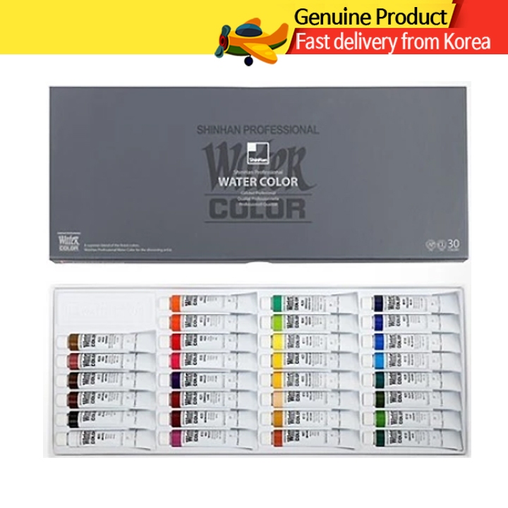 สีน้ำเกรดศิลปิน | Shinhan Professional 7.5ml สีสดคุณภาพสูง ชุด 13 / 18 / 24 / 30 สี ของแท้จากเกาหลี