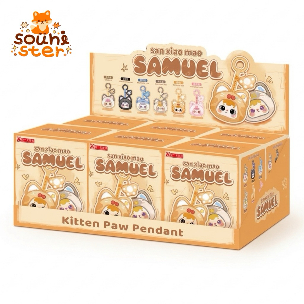 [พร้อมส่ง] 1 สุ่ม & ยกบล็อกกล่องสุ่มซามูเอล Samuel Kitten Paw Pendant พวงกุญแจตุ๊กตา 6 จุ่ม
