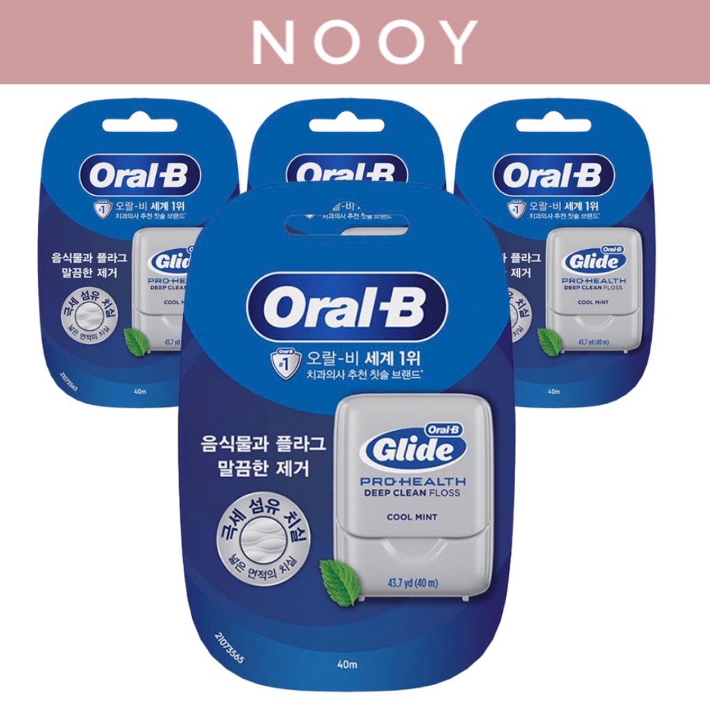 [Oral-B] Glide Pro Health ไหมขัดฟัน Deep Clean Cool Mint 40m 4ea