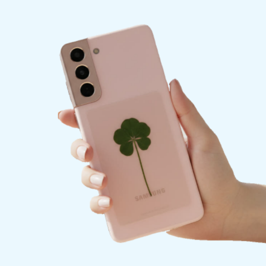 [Korea] Real Five-Leaf Clover Pressed Flower Card ใบโคลเวอร์ 5 แฉก ของแท้ Lucky Charm (Free Envelope) Phone Case Insert – โปรปัง