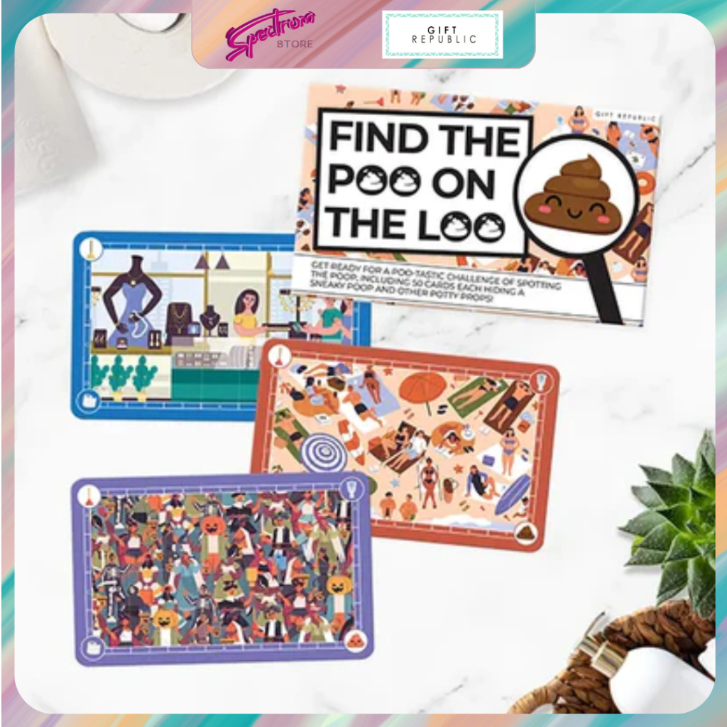 REPUBLIC Kids Board Game Hidden Picture Cards Card Pack - ค้นหา Poo บน Loo