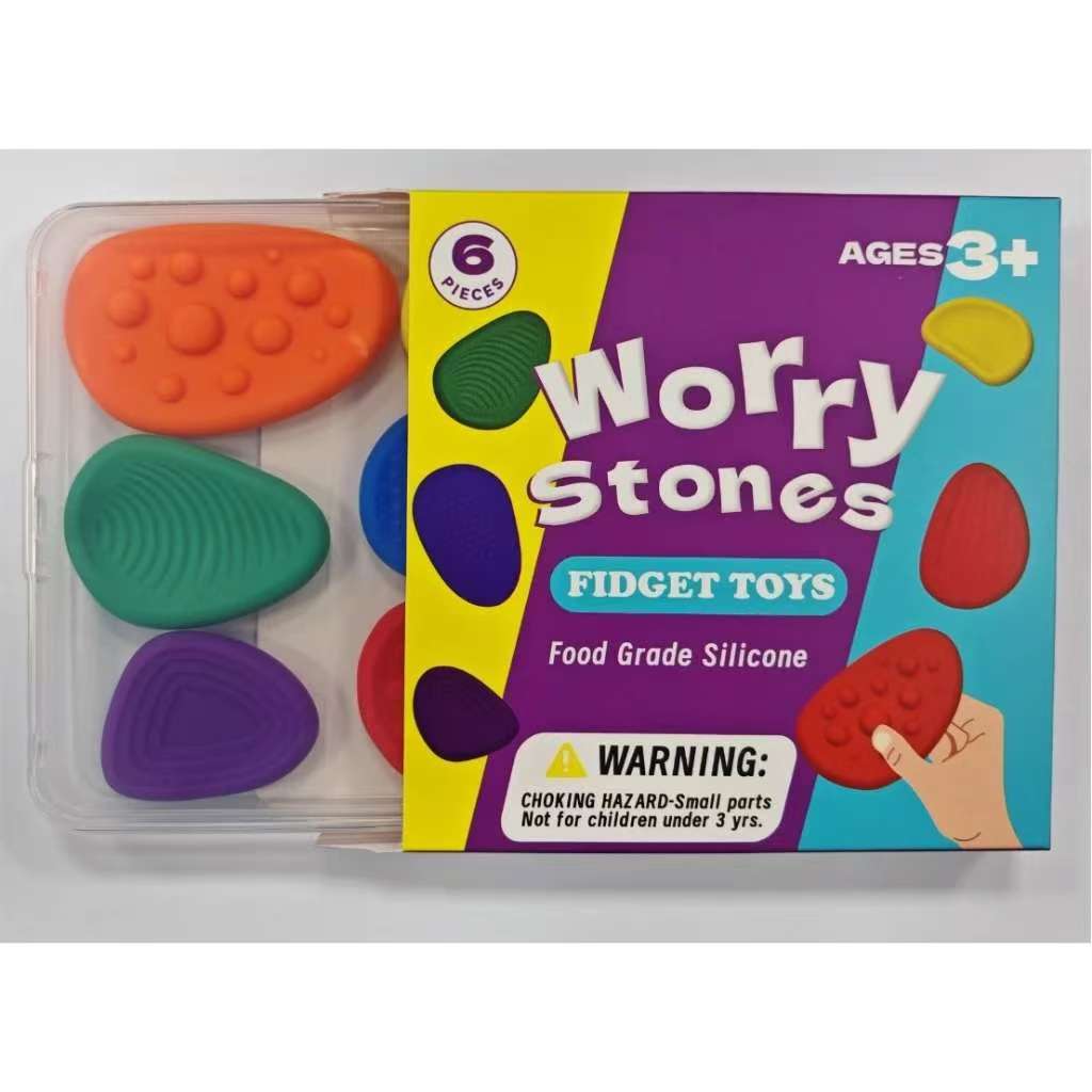 เด็ก Fidget ของเล่น Sensory Stone ของเล่น Montessori ซิลิโคนอ่อนนุ่ม Adhd ของเล่น