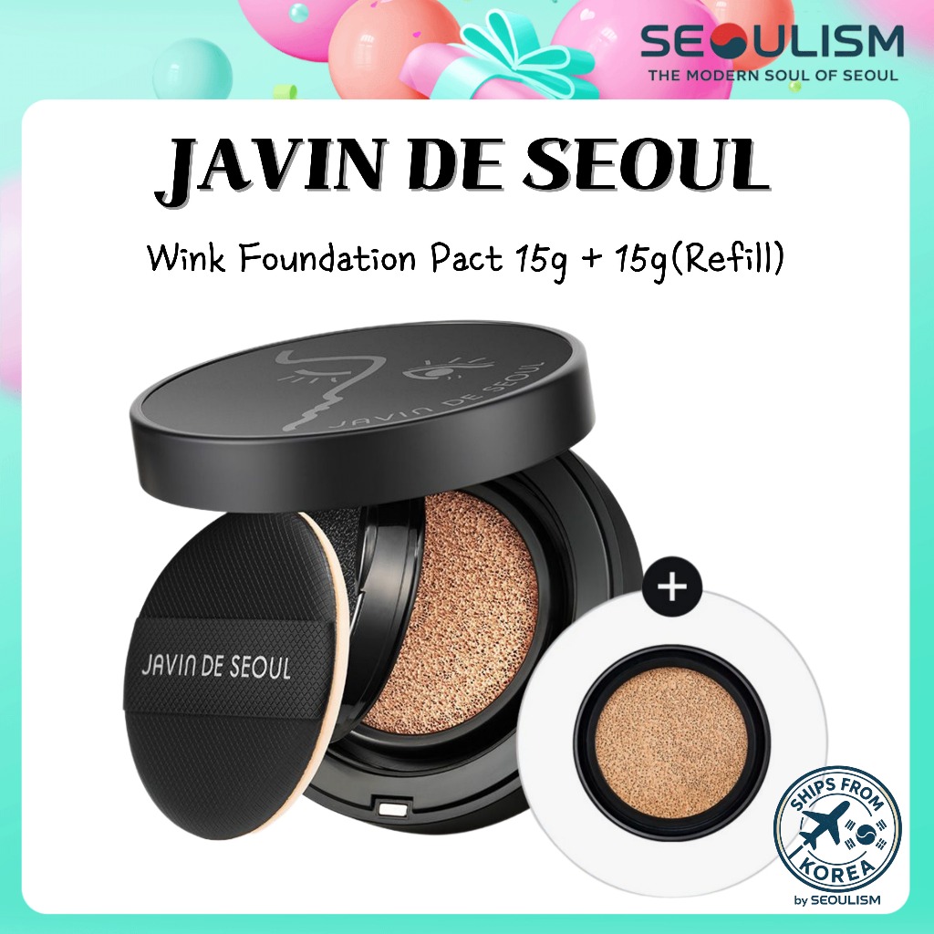 🇰🇷[JAVIN DE SEOUL] Wink Foundation Pact 15g | รองพื้นคุชชั่น | แต่งหน้าเกาหลี