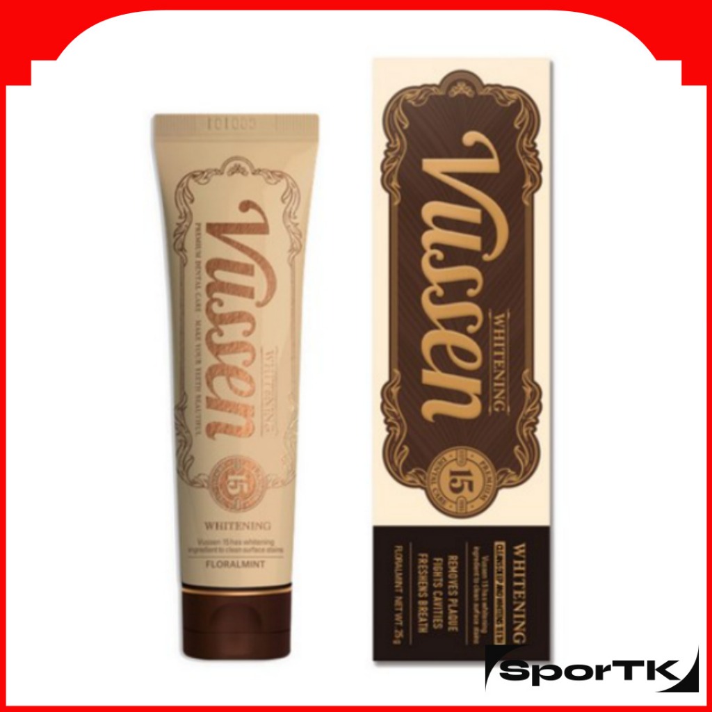 VUSSEN 15 ยาสีฟันฟอกสีฟัน 80g Floral Mint
