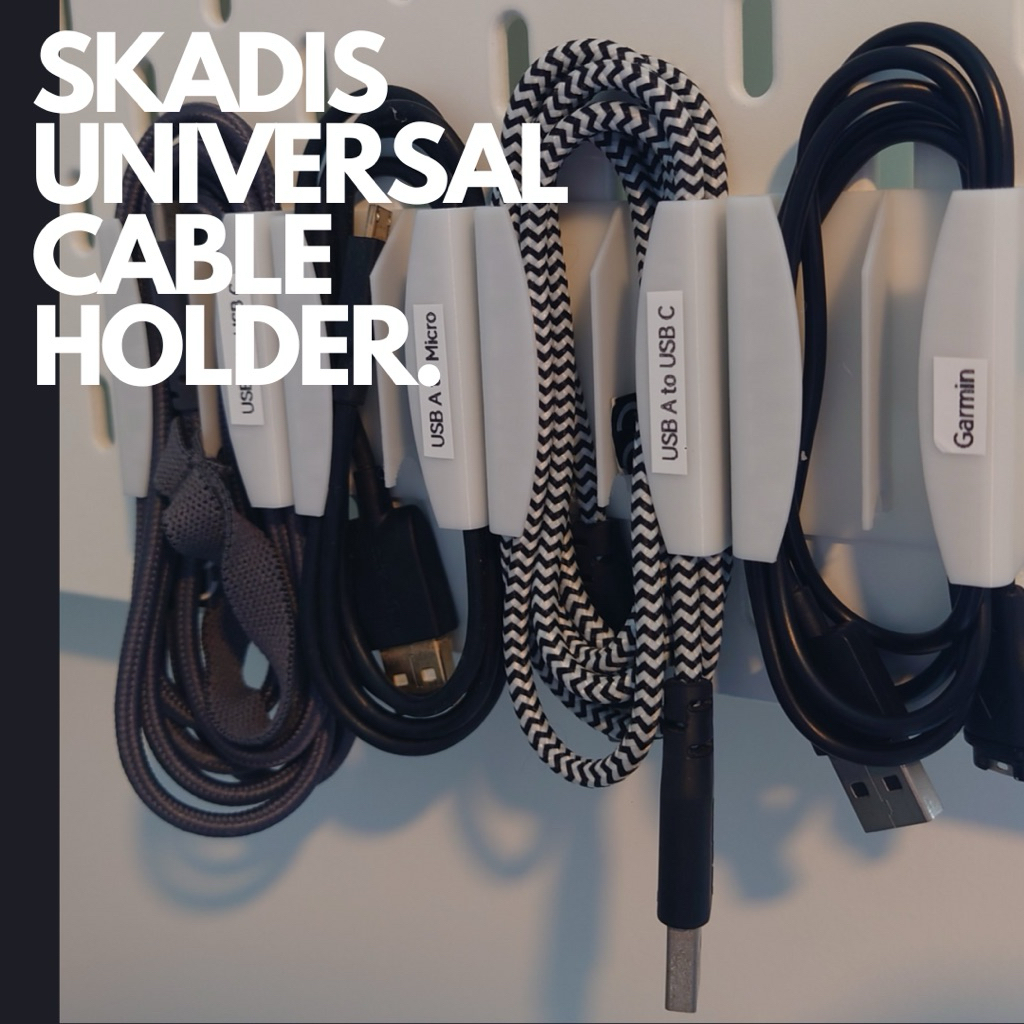 ที่ยึดสายเคเบิลสากลสําหรับ Ikea Skadis Pegboard