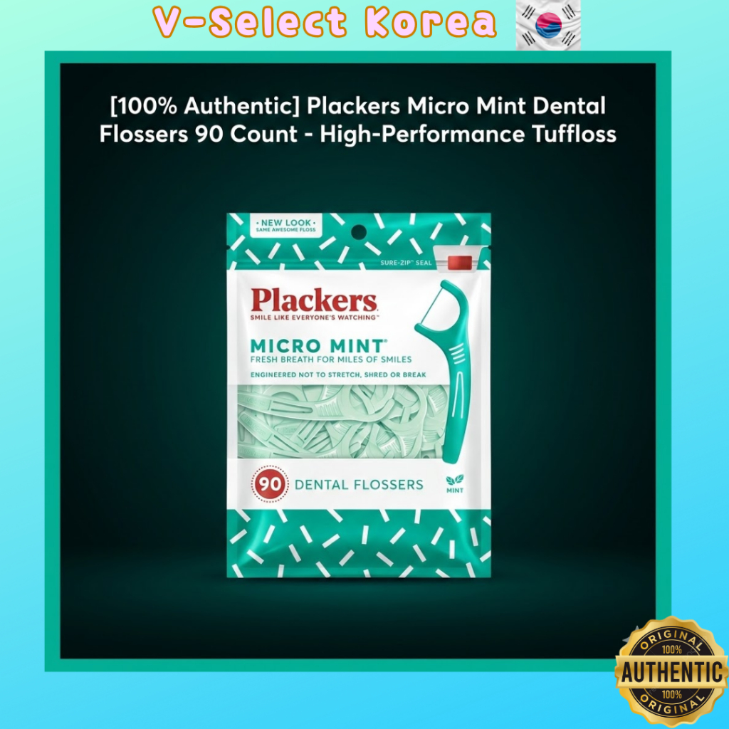 [ของแท้ 100%] Plackers Micro Mint Dental Flossers 90 นับ - Tuffloss ประสิทธิภาพสูง