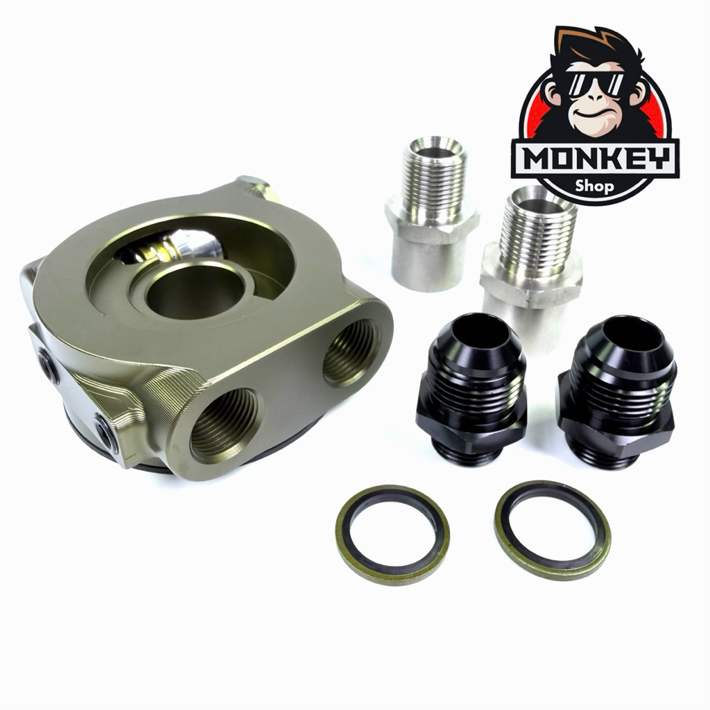 อแดปเตอร์น้ำมันเครื่องออยแยก Cooling Adapter Oil cooling kit เปิดน้ำงานที่อุณหภูมิ 90 องศา มาพร้อมเกลียว An10