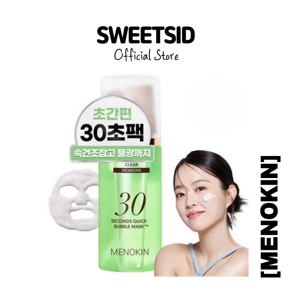 [MENOKIN] 30s Quick Bubble Mask Clear (95ml) | Vegan Pore Care & Soothing Leave-on Mask K-Beauty