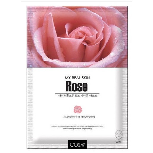 [COS.W] My Real Mask Pack 23ml – Daily Morning Routine Sheet Mask, Hydrating Face Mask, Brightening 