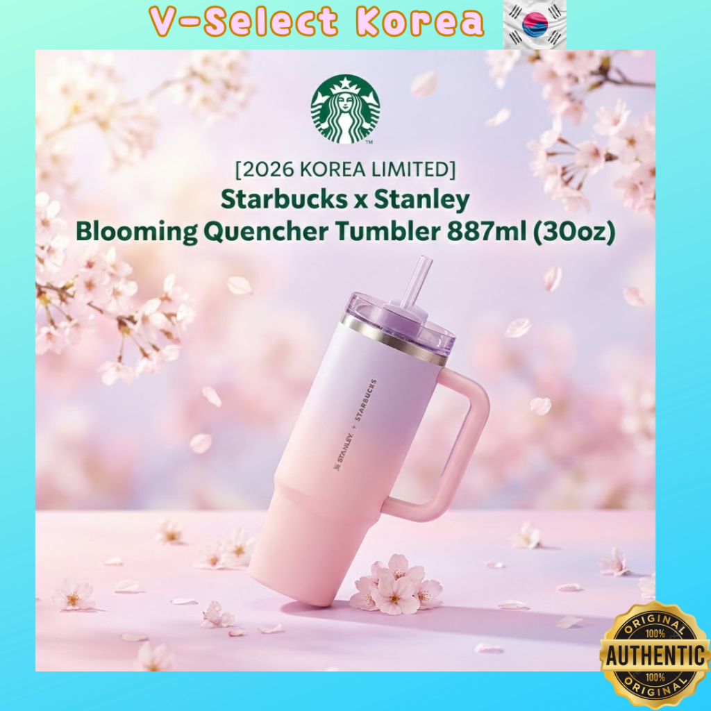 [2026 KOREA LIMITED] Starbucks x Stanley Blooming Quencher Tumbler 887ml (30oz)