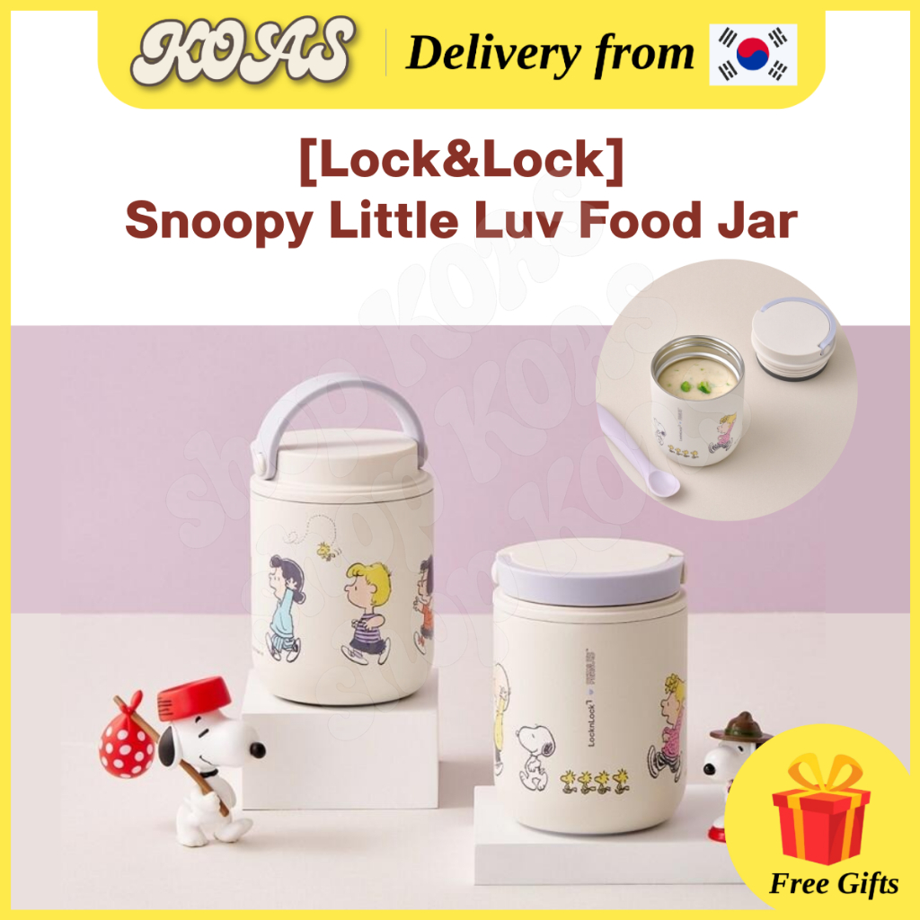 [LocknLock] กล่องใส่อาหาร Snoopy Little Luv | กล่องอาหารกลางวันหุ้มฉนวน