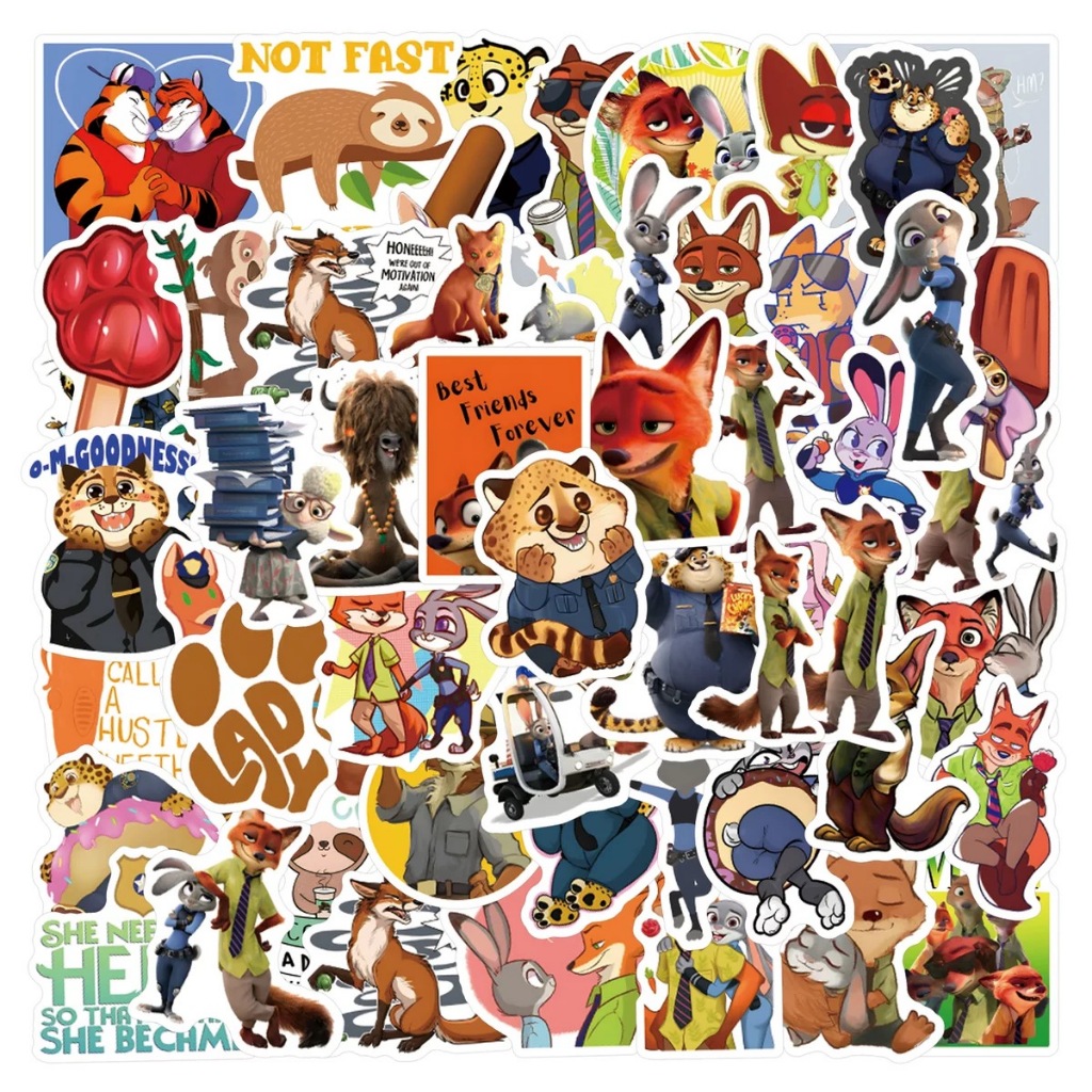 50 ชิ้น Zootopia Avatar สติ๊กเกอร์กันน้ําเด็ก Stitch เด็กน่ารัก Stikers กระเป๋าเดินทางแล็ปท็อป