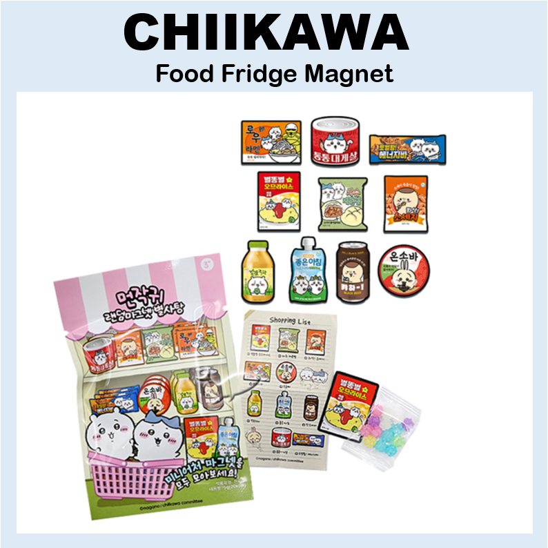 [CHIIKAWA] แม่เหล็กติดตู้เย็นอาหาร Chikawa การ์ตูนแม่เหล็ก Hachiware Usagi Momonga