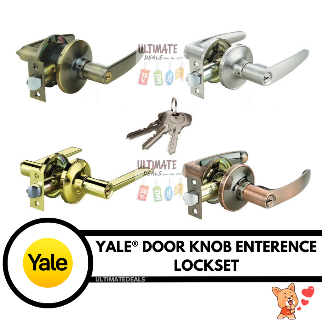 ชุดล็อคทางเข้าลูกบิดประตู Yale