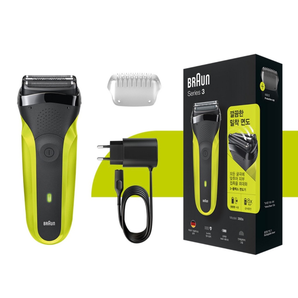 เครื่องโกนหนวดไฟฟ้าBRAUN300s | วิศวกรรมเยอรมัน | ล้างทําความสะอาดได้ | เครื่องโกนหนวดสําหรับผู้ชาย
