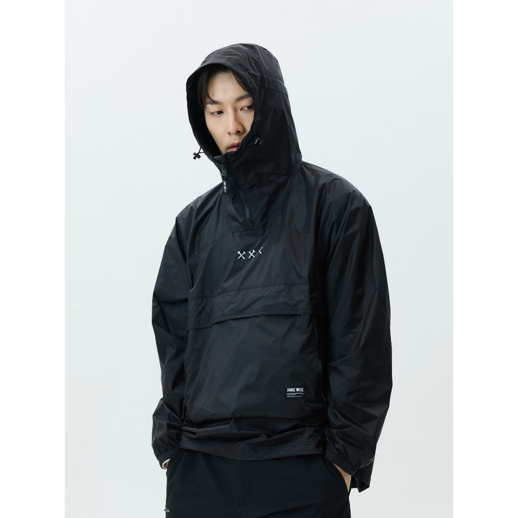 [เสื้อกั๊กกันฝน JAMIE WEST] แบบ Tactical พกพาสะดวก (BK)