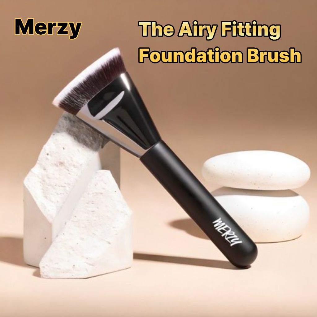 [merzy] แปรงรองพื้น The Airy Fitting, 1 ชิ้น / แปรงรองพื้นเกาหลี / แอร์บรัช / แปรงแต่งหน้า