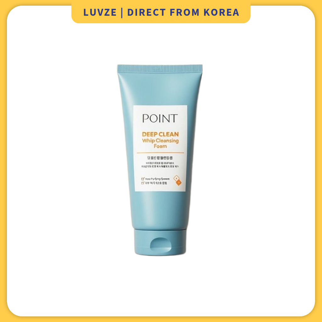 [daiso] โฟมล้างหน้า Point Deep Clean Whip 100g, 1 ชิ้น / โฟมล้างหน้าเกาหลี / สูตร Deep Clean by LUVZ