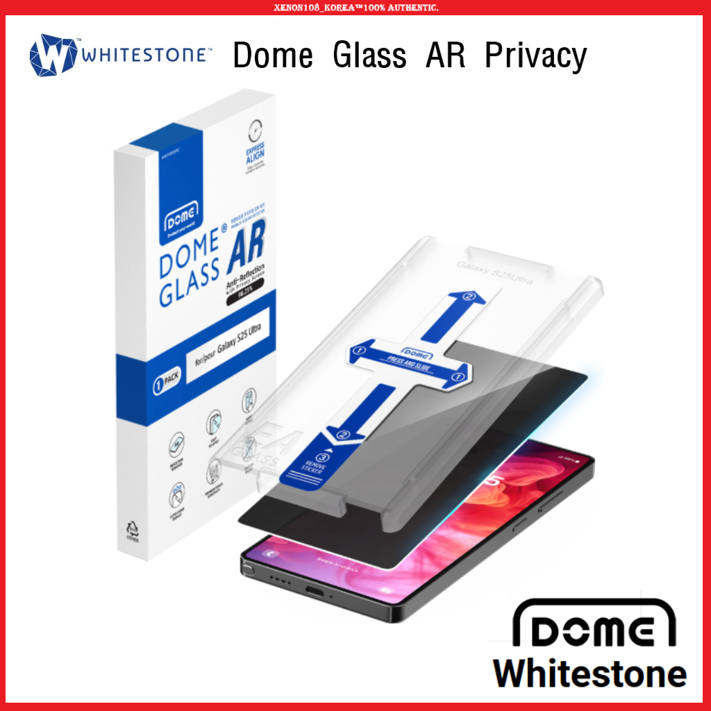 (Whitestone) Dome Glass AR Privacy for Galaxy S25 Series / Anti-Reflective Privacy Tempered Glass Sc