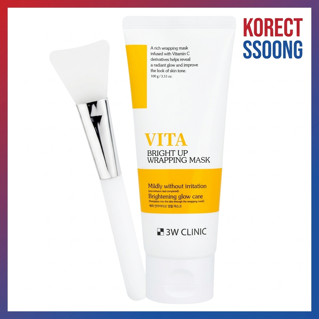 [K-Beauty] 3W CLINIC Vita Bright Up Wrapping Mask 100ml วิตามินคอมเพล็กซ์ Radiant Glow & Skin Clarit