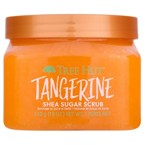 Tree Hut Shea Sugar Scrub Tangerine 510g ความจุขนาดใหญ่ Body Scrub Exfoliating Moisturizing Scrub Bo