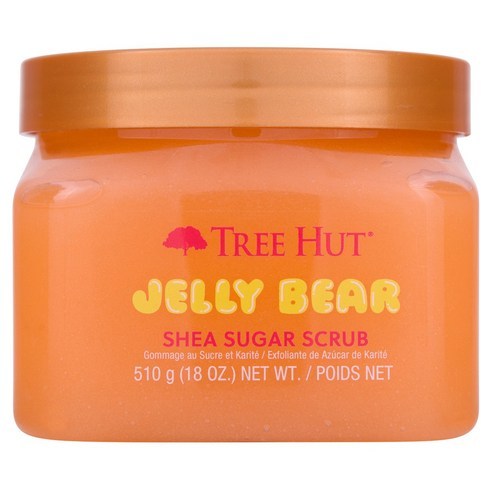 Tree Hut Tree Hut Shea Sugar Body Scrub กลิ่นเยลลี่หมี 510g ความจุสูง Exfoliating Moisturizing Body 