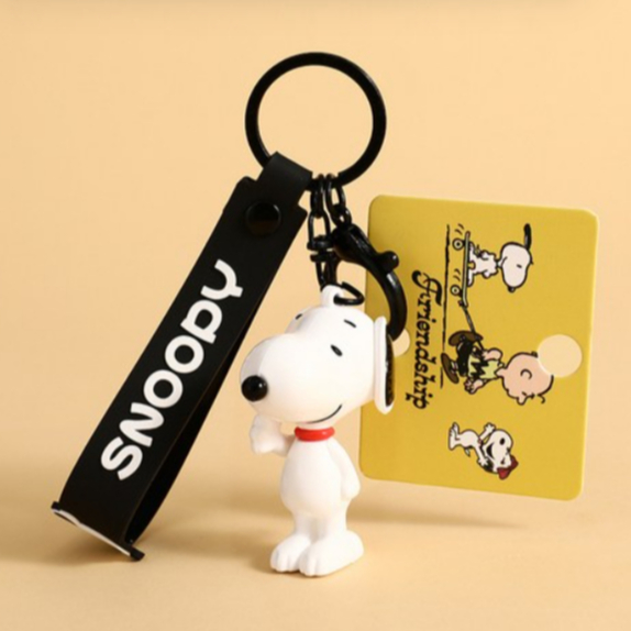 พวงกุญแจรูปตัวละคร Snoopy | พวงกุญแจ Snoopy 3D น่ารัก | อุปกรณ์เสริมกระเป๋าและกุญแจ