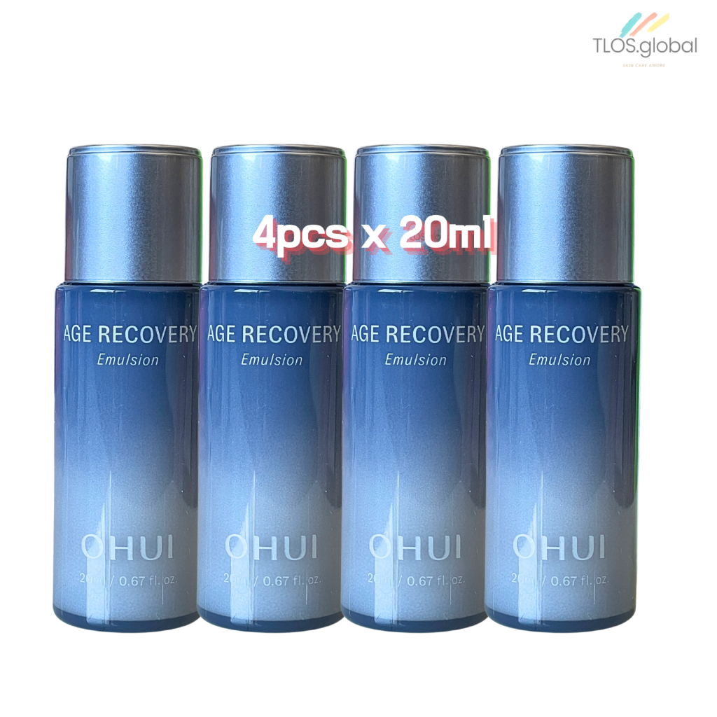 CLEARANCE DATE.03.2027| 4 หรือ 2 ขวด OHUI Age Recovery Emulsion 20ml| ต่อต้านริ้วรอยและริ้วรอย
