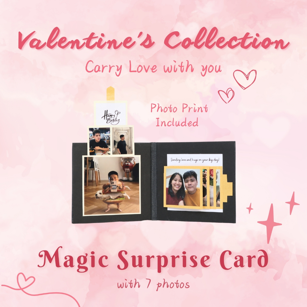 Verentines Collection Custom Handmade Magic Surprise Card Couple Anniversary Customisation|คู่คู่รัก