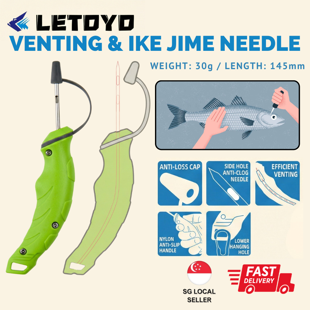 LETOYO Venting & Ike Jime Needle - อุปกรณ์ตกปลาสําหรับตกปลาทะเลน้ําลึกจับปล่อย Ikejime