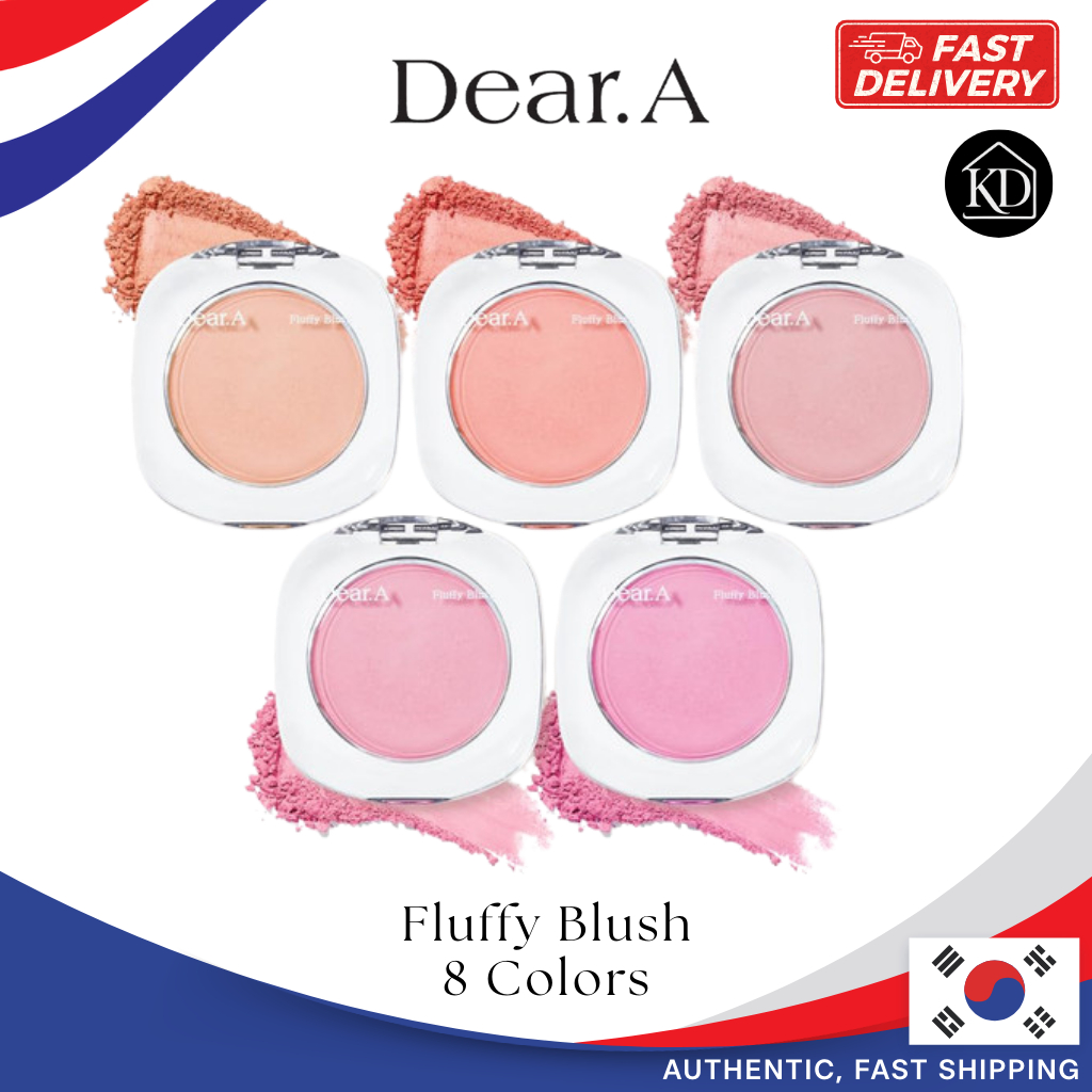 Dear.A Fluffy Blush - บลัชออนครีมแป้งเนื้อบางเบา - Natural Velvet Finish & Long-Lasting Wear