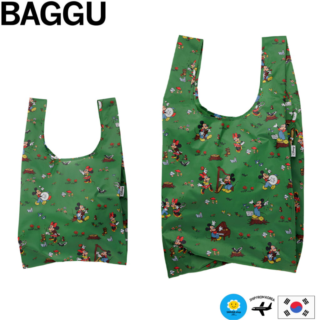 [Baggu] Storybook Scene Eco Bag – Standard & Big Size – กระเป๋าไนลอนรีไซเคิลสําหรับใช้ในชีวิตประจําวัน