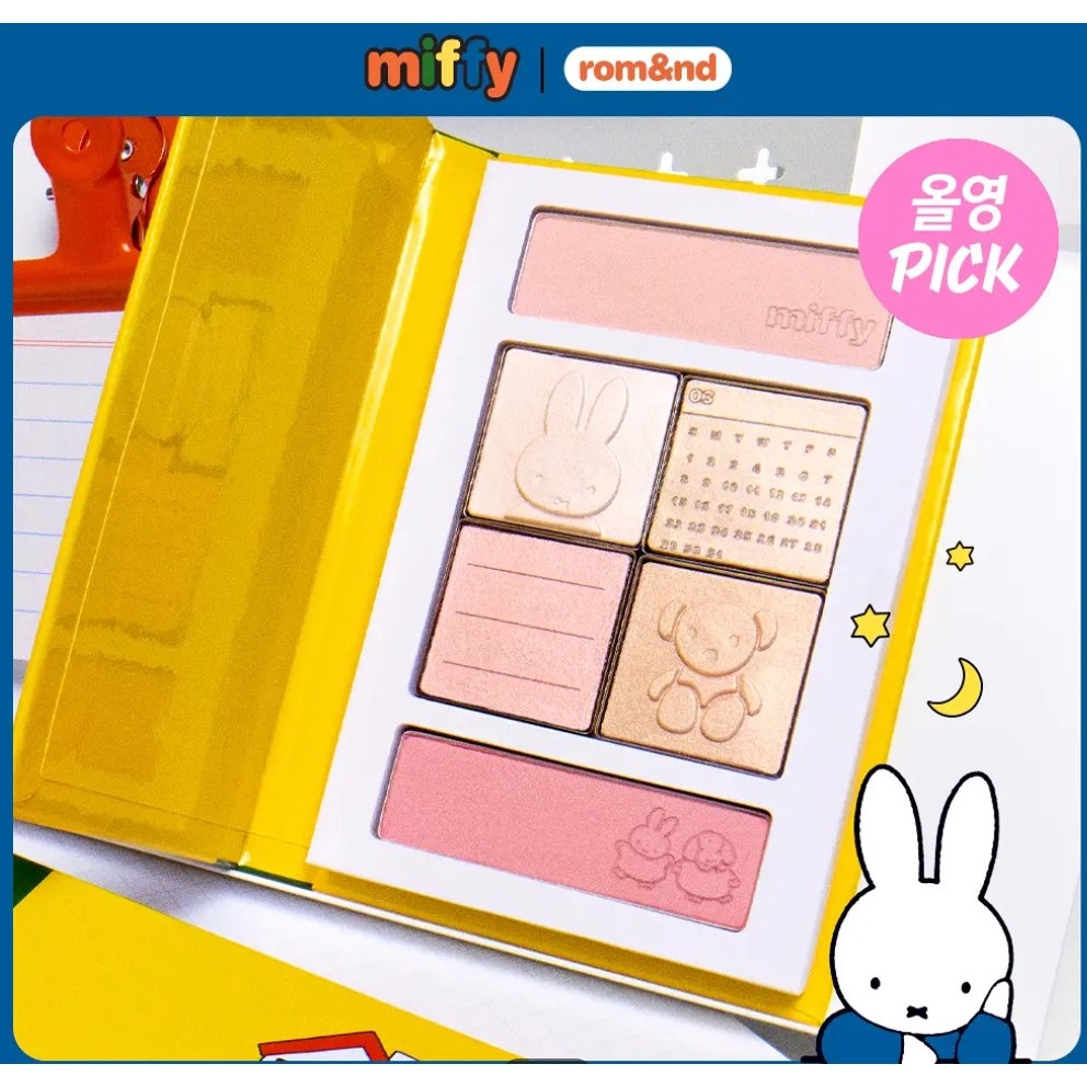 Rom&nd  Miffy Better Than Volumer (ไฮไลท์และบลัชออนพาเลท)