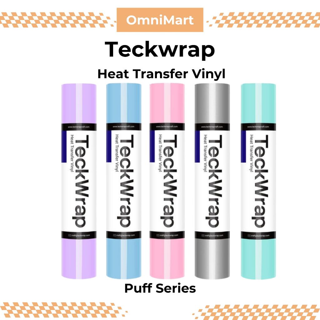 TeckWrap HTV Iron on Vinyl Cricut/Silhouette –Puff Heat Transfer Vinyl 12"x5ft Craft Vinyl