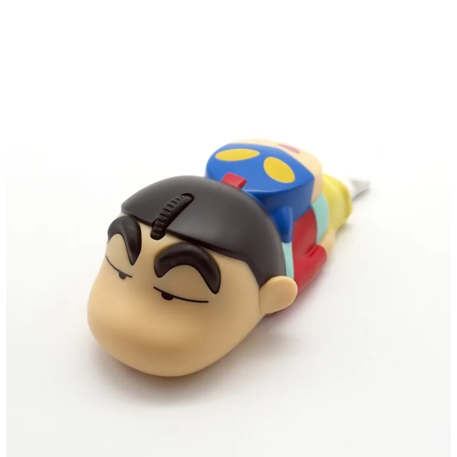 [LETO] เมาส์ไร้สายบลูทูธน่ารัก Shinchan Pikachu Edition เมาส์คลิกเงียบสําหรับแล็ปท็อป PC อุปกรณ์ตั้งโต๊ะน่ารัก