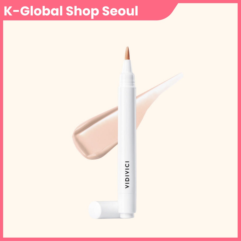 VIDIVICI Platinum White Spot CONCEALER 2 สีแปรงเคล็ดลับ Natural Coverage Brightening คอนซีลเลอร์ 5ml