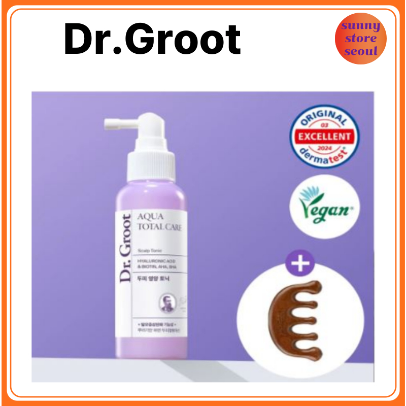 Dr.Groot Aqua Scalp Tonic 100ml+Wood Gua Sha+Aqua Volume Boosting Ampoule Shampoo50ml