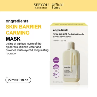 Ongredients Skin Barrier Calming Mask Sheet 6ea | Hydrating Daily Face Mask สําหรับผิวแพ้ง่าย