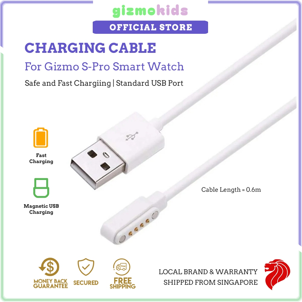 GIZMOKIDS - สายชาร์จแม่เหล็กสําหรับ Gizmo 4G Smart Watch Child Safety Charge